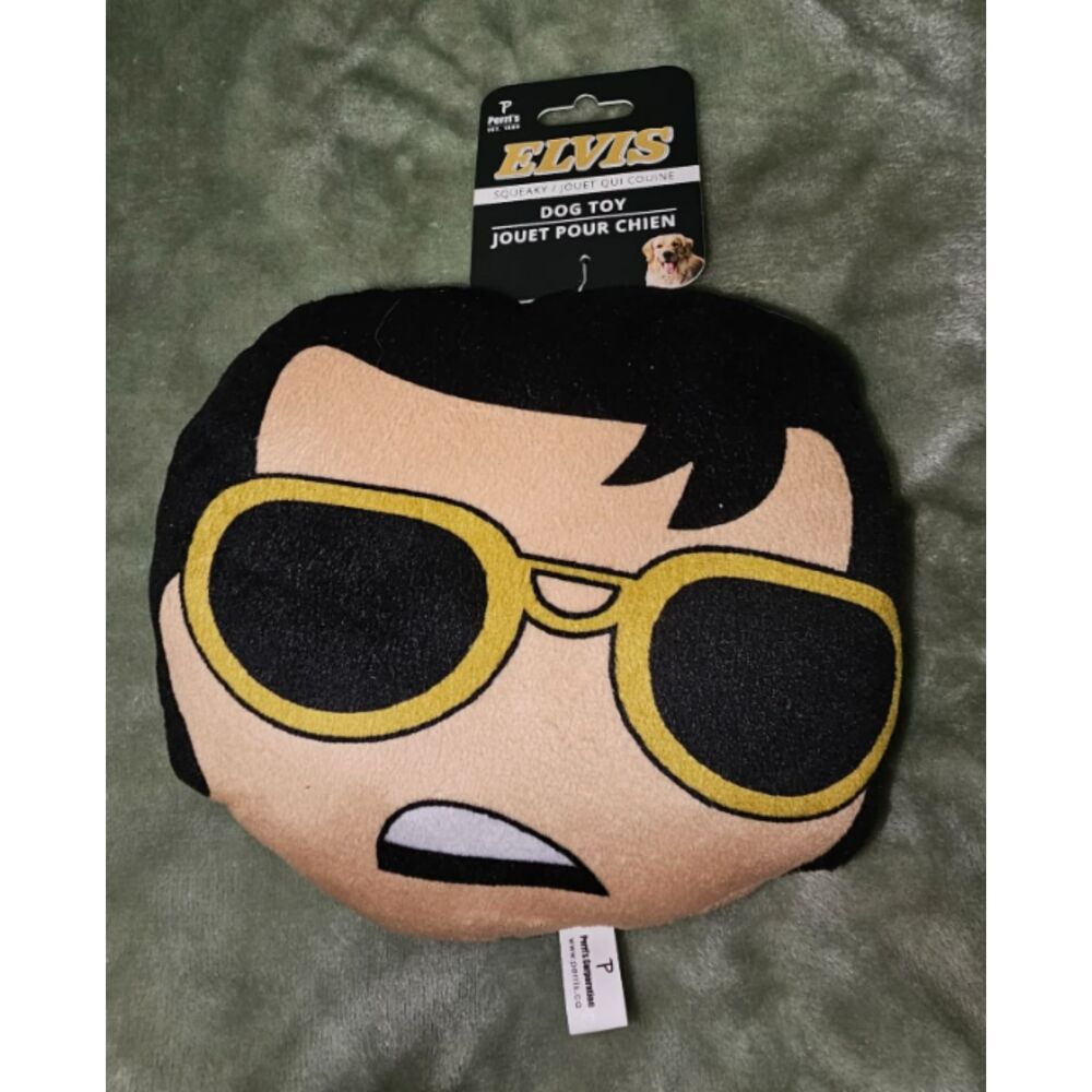 Perry's Pets Elvis Dog Toy Chubby Sunglasses Hunk of burning love NEW